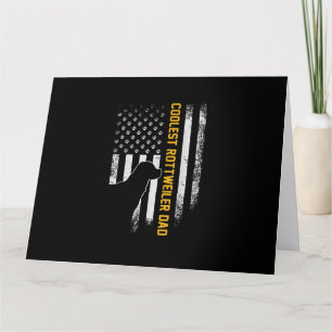 Vintage USA American Flag Coolest Rottweiler Dad Card
