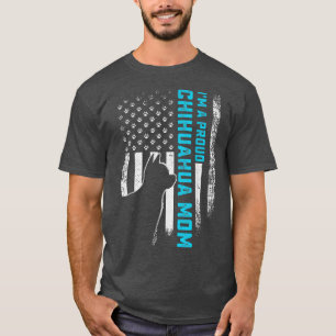 Vintage USA American Flag Im A Proud Chihuahua Dog T-Shirt