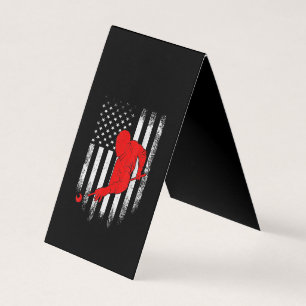 Vintage USA American Flag Pool Billiard Snooker Business Card
