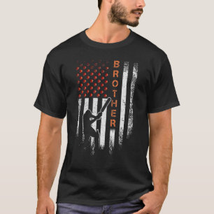Vintage Usa American Flag Proud Cricket Brother Si T-Shirt