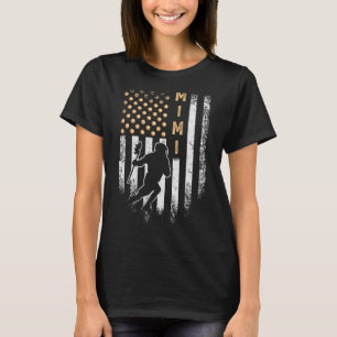 Vintage Usa American Flag Proud Lacrosse Mimi Lax T-Shirt