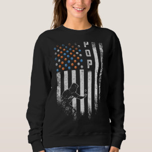 Vintage Usa American Flag Proud Ping Pong Pop Tabl Sweatshirt