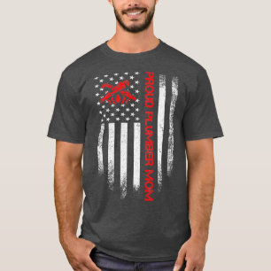 Vintage USA American Flag Proud Plumber Mom T-Shirt
