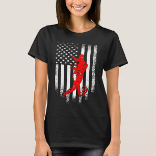 Vintage USA American Flag Soccer Player Team Sport T-Shirt