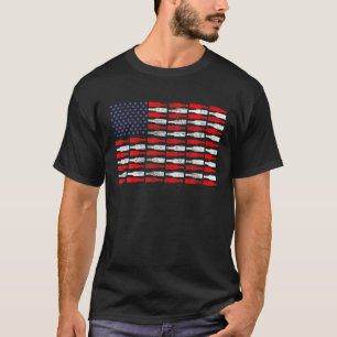 Vintage USA Beer Bottles and Bottle Tops Flag T Sh