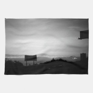 Vintage USA California San Francisco bay Alcatraz Kitchen Towel