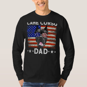 Vintage Usa Cane Corso Dad Dog American Flag T-Shirt