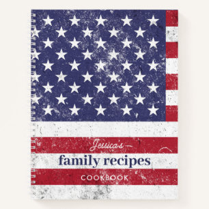 Vintage USA Drapeau American Family Recette Livre