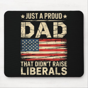 Vintage Usa Flag A Proud Dad That Didnt Raise Mouse Pad