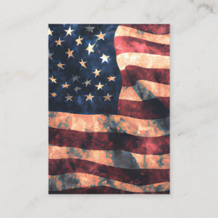 Vintage USA Flag Graphic Business Card