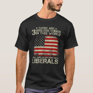 Vintage USA Flag There Are 3 Useless Things In Thi T-Shirt
