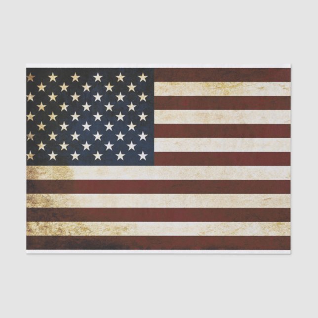 Vintage USA Flag  Tissue Paper (Front)