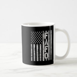 Vintage Usa Flag Trump Fafo Patriotic Retro  Coffee Mug