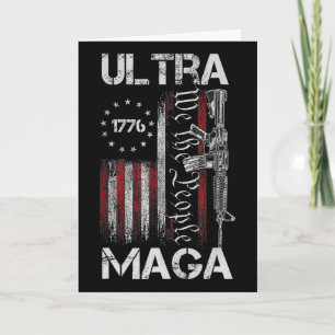 Vintage Usa Flag Ultra Mega Gun Usa 4th Of July Tr Card