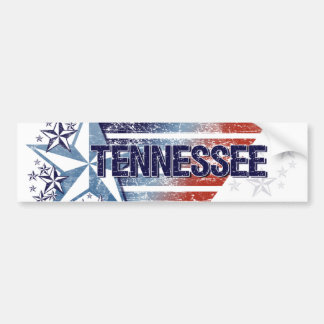 Vintage USA Flag with Star – Tennessee Bumper Sticker