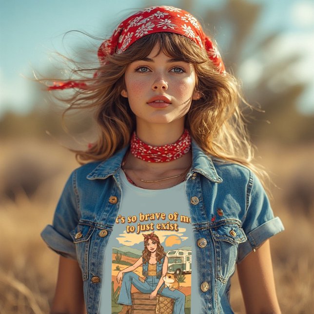 Vintage USA Girl & Hamster Tee – Brave to Exist (Creator Uploaded)