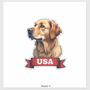 Vintage USA Golden Retriever Engraving Shirt 4