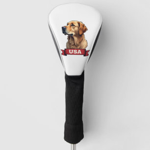 Vintage USA Golden Retriever Engraving Shirt 4 Golf Head Cover
