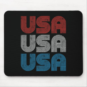 Vintage Usa Independence Day 4th Of July Patriotic Mouse Pad