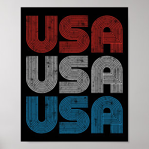 Vintage Usa Independence Day 4th Of July Patriotic Poster