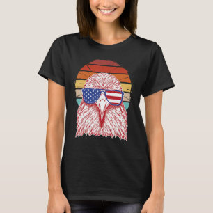 Vintage Usa Patriotic American Eagle Glasses Us Am T-Shirt