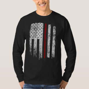Vintage Usa Red White Flute Red Flag White Tee