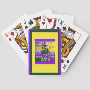 Vintage USA Stronger Together Abstract Art Print Playing Cards