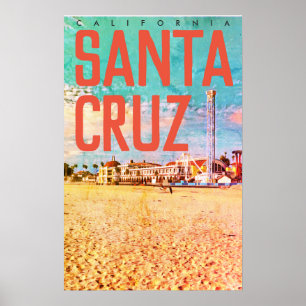 Vintage USA Travel Poster - Santa Cruz