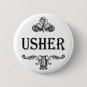 Vintage Usher Customizable Button