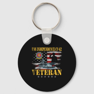 Vintage Uss Independence Cv-62 Aircraft Carrier Fl Keychain