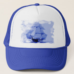 Vintage  USS Monongahela Sailing Ship Cap