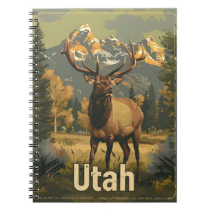 Vintage Utah Elk Notebook