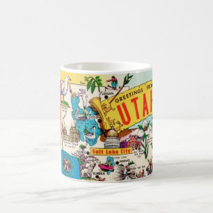 Vintage Utah Map Coffee Mug