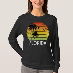 Vintage Vacation Retro Florida Sun Palm Trees Vac T-Shirt