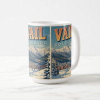 vintage Vail colorado outdoor winter snow ski
