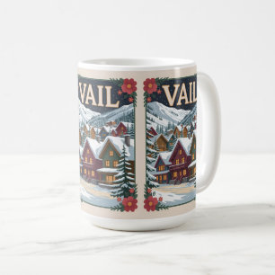 vintage Vail colorado outdoor winter snow ski Coffee Mug