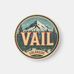 vintage Vail colorado outdoor winter snow ski Magnet