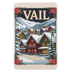 vintage Vail colorado outdoor winter snow ski Magnet