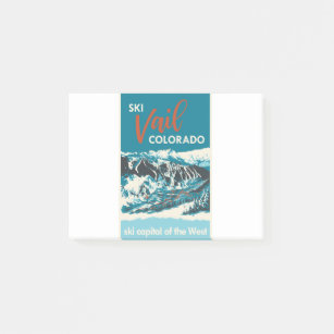 Vintage Vail Ski Poster Post-it Notes