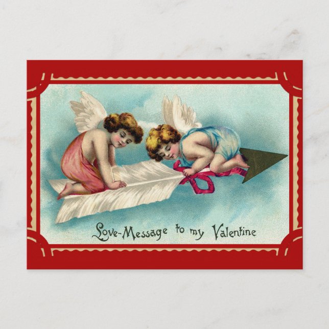 Vintage valentine art postcard (Front)
