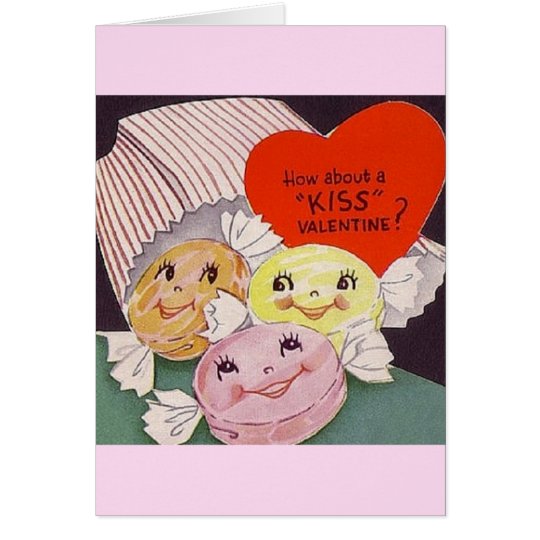 Vintage Valentine Candy Valentine's Day Card