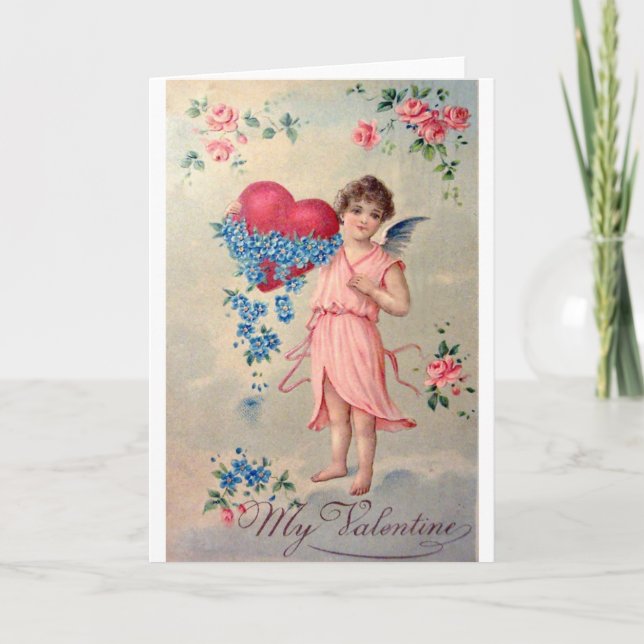 Vintage Valentine Card Reproduction Old fashioned, (Front)