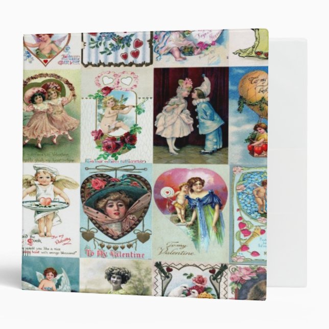Vintage Valentine Cards Binder (Front/Inside)
