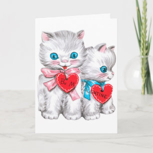 Vintage Valentine chats ajouter la carte de messag