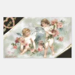 Vintage Valentine Cherubs Sticker