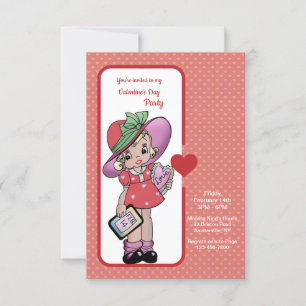 Vintage Valentine Children's Party Invitation
