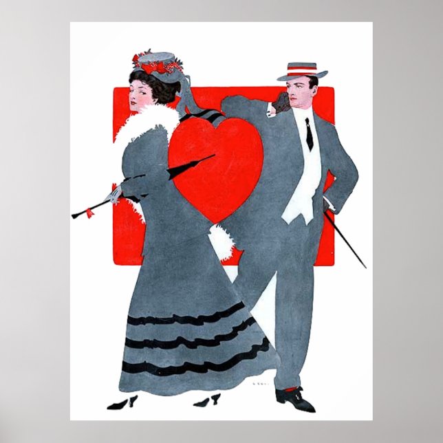 Vintage Valentine Couple  Poster (Front)