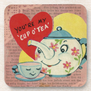 Vintage Valentine Cup of Tea Coaster