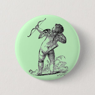 Vintage Valentine Cupid 2 Inch Round Button