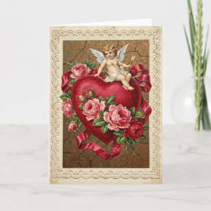 Vintage Valentine Cupid Card